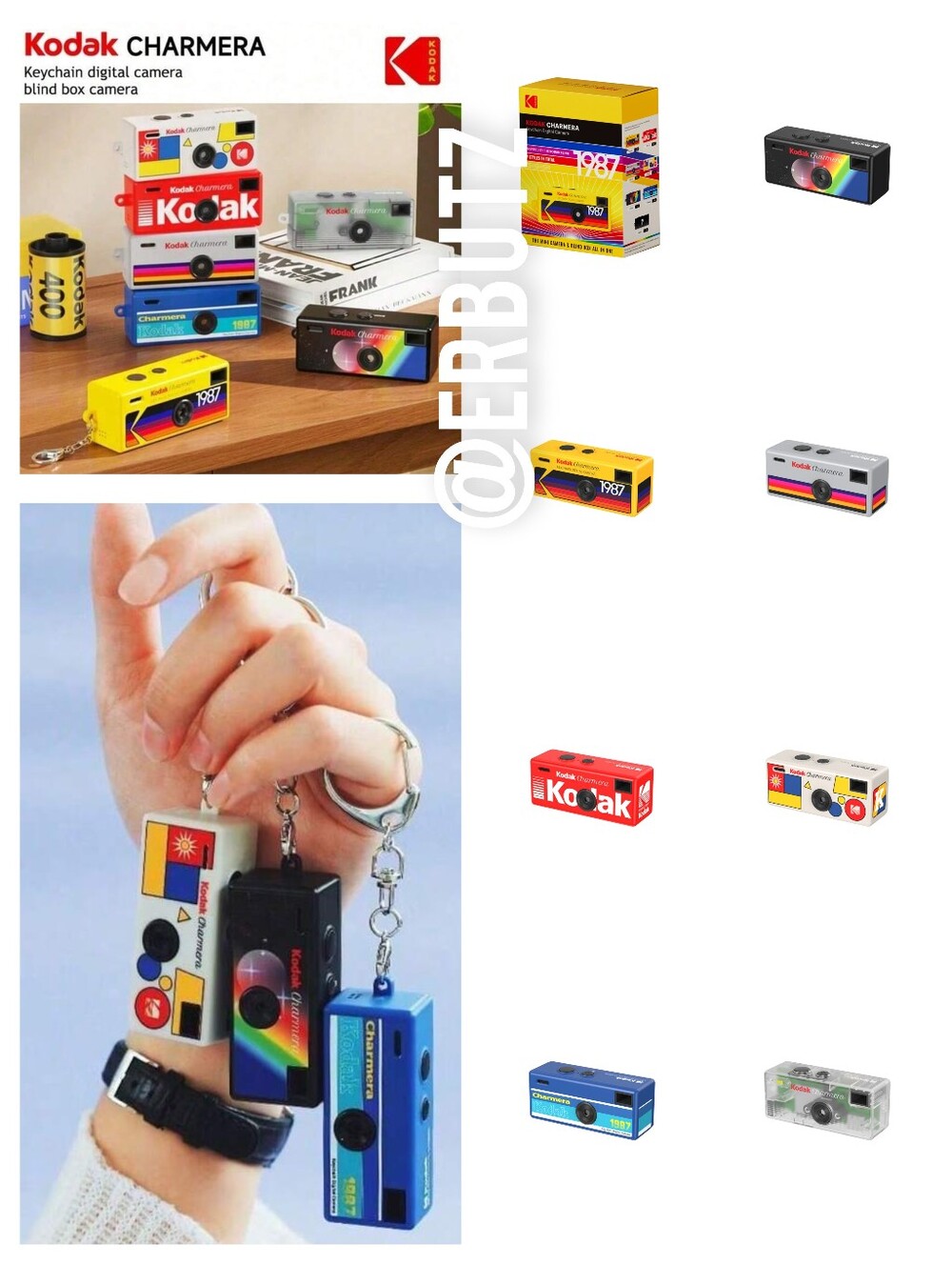 Viral 🎥 KODAK CHARMERA Keychain Digital Camera Blind Box Collection - 1987